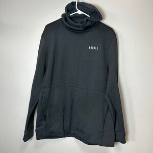 NOBULL Superhero Hoodie Mens XL Dark Gray Funnel Neck Pullover Sweatshirt USA